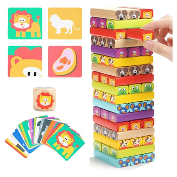 Educational Animal Block Tower Game